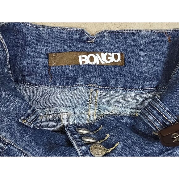 Vintage Bongo Jeans Button Fly Asymmetrical Front Seam Tapered Stretch Sz 0 - Picture 4 of 7